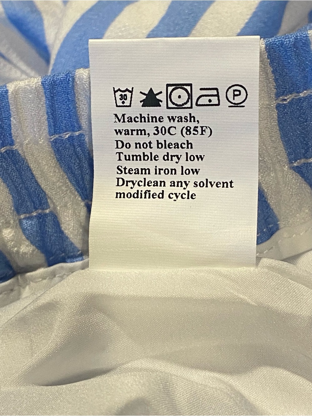 Prettygarden NWT Blue & White Striped Wide Leg Pants Womens Size XXL Lined Flowy - Picture 7 of 7